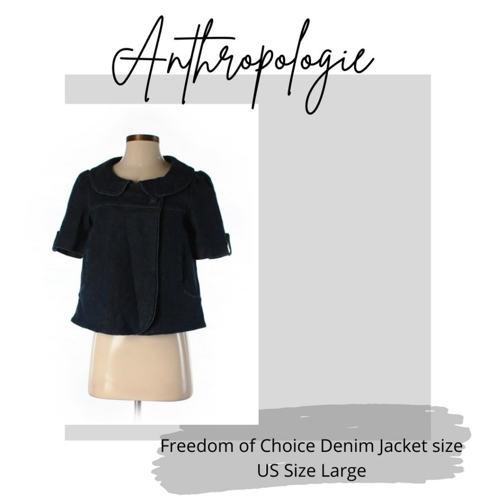 Anthropologie - Freedom of Choice Denim Jacket size Large